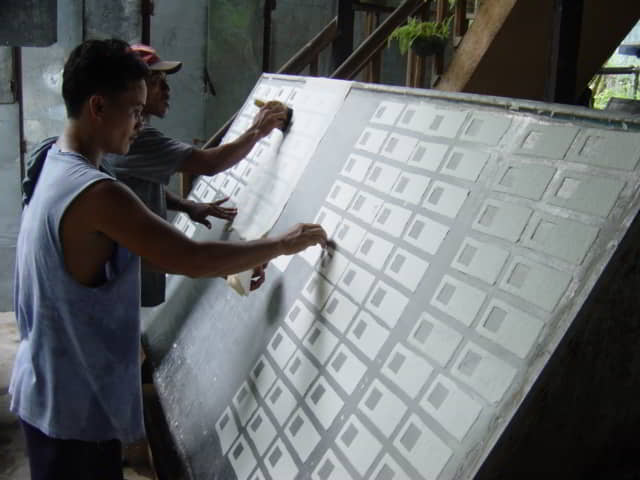 Drying the abaca paper